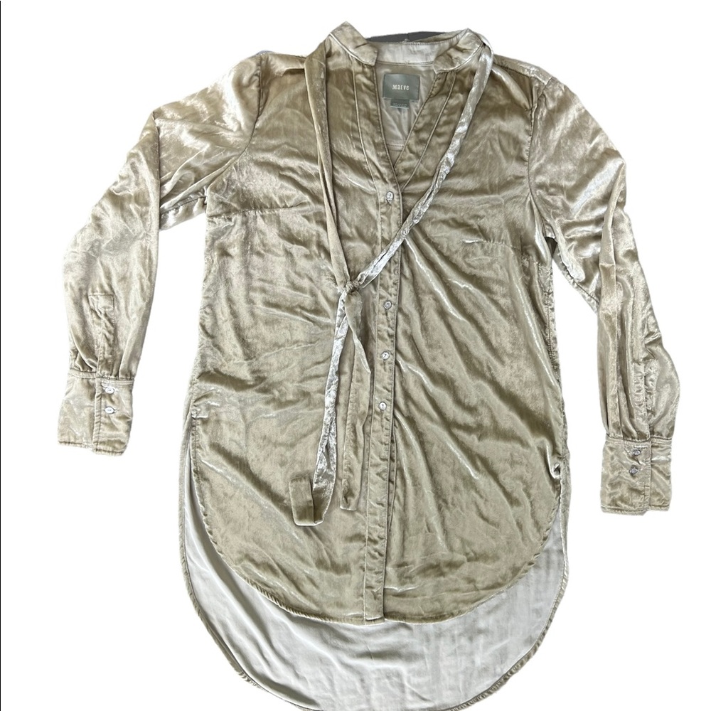 Anthropology Crushed Velvet Tunic size 4